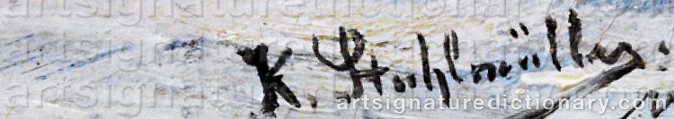 Authentic signature by Karl STUHLMÜLLER on artwork