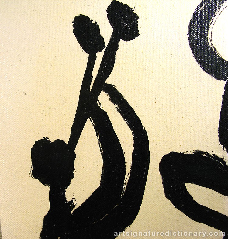 Close-up details showing Pablo PICASSO signature forgery characteristics