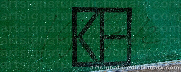 Authentic signature by Kari HUHTAMO on artwork