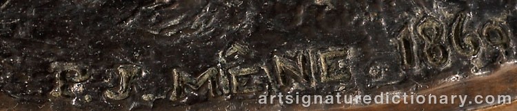 Signature by Pierre Jules MENE