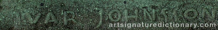 Signature by Ivar JOHNSSON