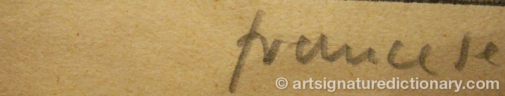 Authentic signature by Franco FRANCESE on artwork