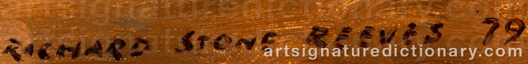 Authentic signature by Richard Stone REEVES on Painting/Watercolour artwork