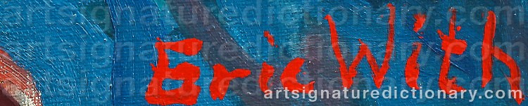Authentic signature by Eric WITH on artwork
