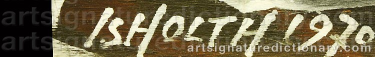 Authentic signature by Erich ISHOLTH on  artwork