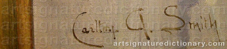 Authentic signature by Carlton Alfred SMITH on  artwork