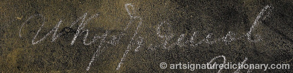 Authentic signature by Ivan Alexeievich KUDRIACHEV on  artwork