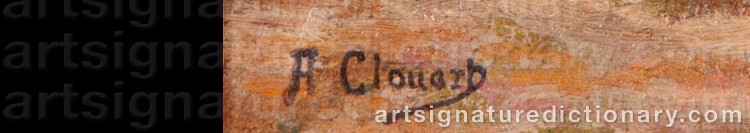 Authentic signature by Albert CLOUARD on  artwork