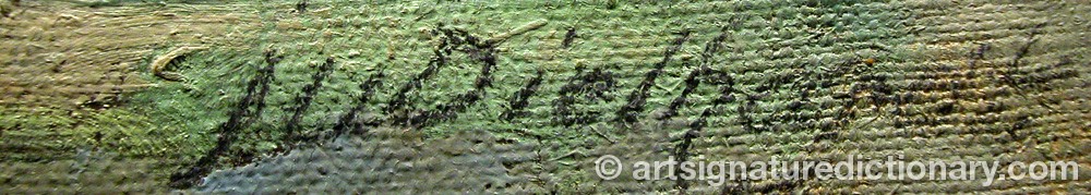 Authentic signature by DIELHARDT on  artwork