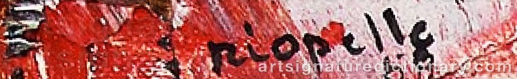 Signature by Jean-Paul RIOPELLE