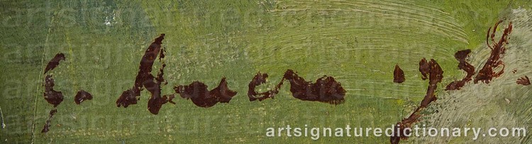 Authentic signature by Grigor AUER on Painting/Watercolour artwork