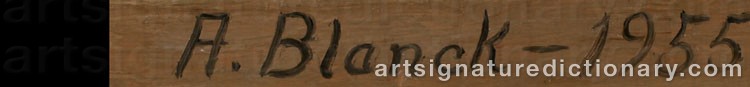 Authentic signature by Anders BLANCK on  artwork