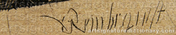 Signature by Rembrandt Harmenszoon Van RIJN