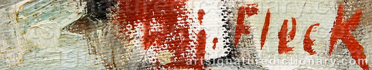 Authentic signature by Wojciech FLECK on  artwork