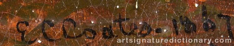 Authentic signature by Edmund C. COATES on Painting/Watercolour artwork