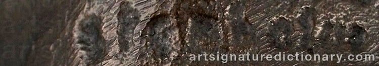 Authentic signature by Gustaf NYHOLM on  artwork