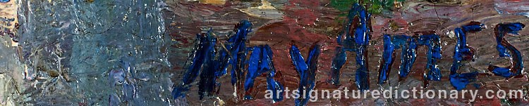 Authentic signature by May Lydia AMES on  artwork