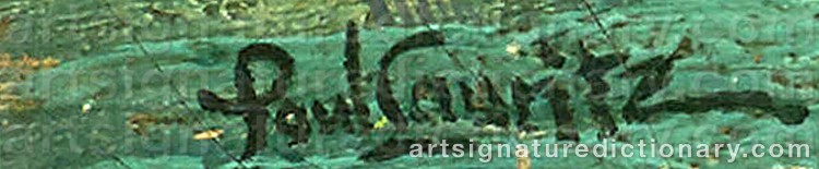 Authentic signature by Paul LAURITZ on Painting/Watercolour artwork