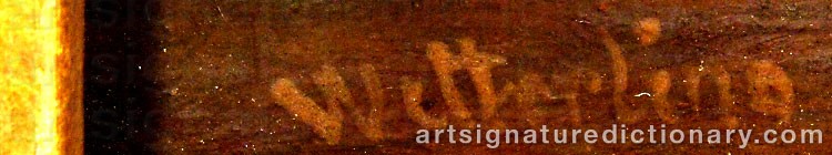 Authentic signature by Alexander Clemens WETTERLING on  artwork