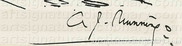 Authentic signature by Alfred James MUNNINGS on artwork