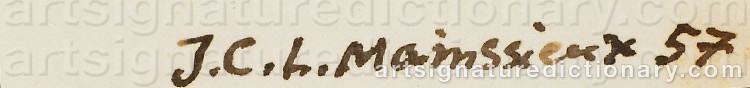Authentic signature by Lucien MAINSSIEUX on  artwork