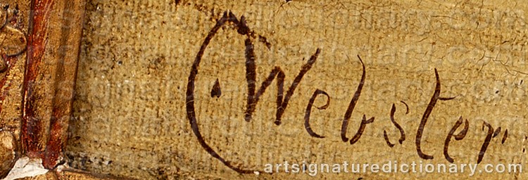 Authentic signature by George WEBSTER on artwork