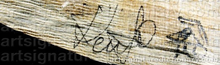 Authentic signature by Kerstin LINDSTRÖM on  artwork