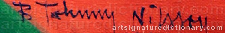 Signature by Bert Johnny NILSSON