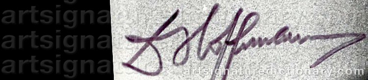 Authentic signature by Dezo HOFFMANN on  artwork