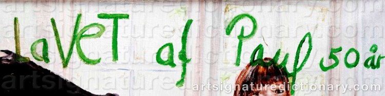 Authentic signature by Paul Enøe JOHANSSON on artwork