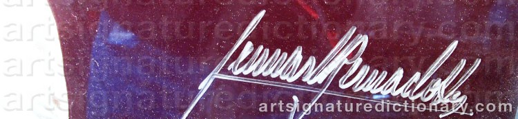 Authentic signature by Lennart BERNADOTTE on artwork
