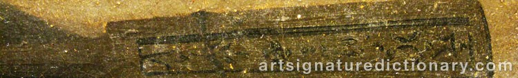 Authentic signature by Giacomo CERUTI on  artwork