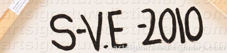 Authentic signature by Sara-Vide ERICSON on Painting/Watercolour artwork