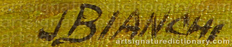Authentic signature by John BIANCHI on Painting/Watercolour artwork