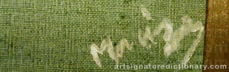 Forged signature of Zoran Antonio MUSIC