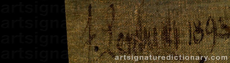 Signature by Franz Seraph Von LENBACH