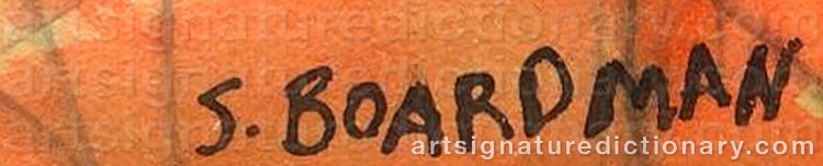 Authentic signature by Seymour BOARDMAN on Painting/Watercolour artwork