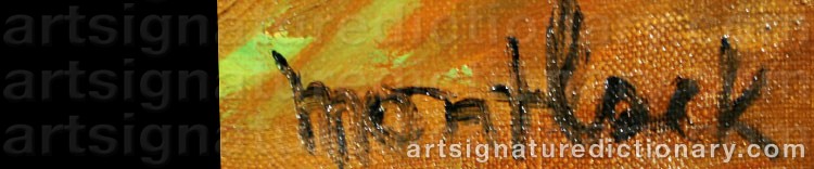 Authentic signature by Edith MONTLACK on artwork