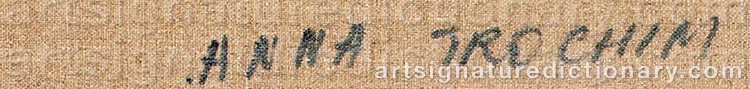 Authentic signature by Anna Alicja TROCHIM on  artwork