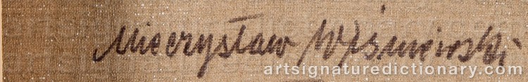 Authentic signature by Mieczysław WISNIEWSKI on Painting/Watercolour artwork