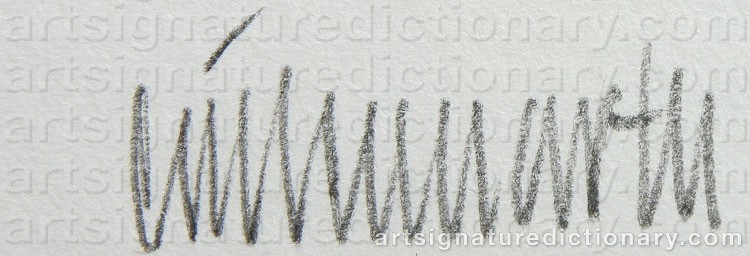 Authentic signature by Eric LENNARTH on artwork