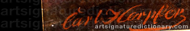 Authentic signature by Karl HERPFER on  artwork