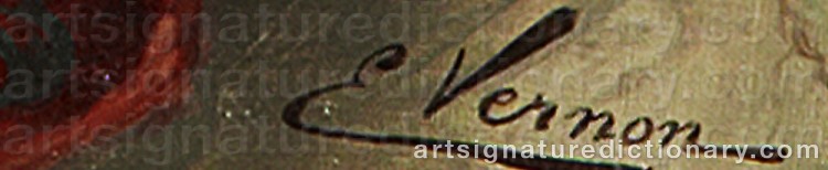 Signature by Emile VERNON