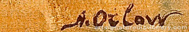 Authentic signature by Alexandre Grigorievich ORLOV on artwork