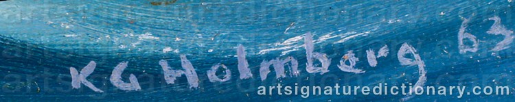 Signature by Karl Gustav HOLMBERG