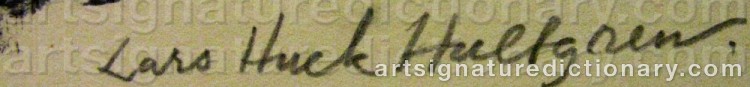 Signature by Lars Huck ‘Huck’ HULTGREN