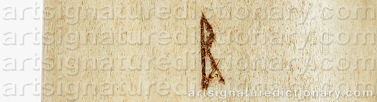 Authentic signature by Ingvar (Sami Artist) BACKLUND on artwork