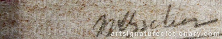 Authentic signature by Maurits Cornelis ESCHER on  artwork