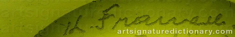 Authentic signature by Kaj FRANCK on artwork