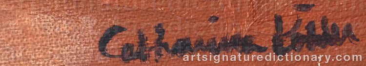 Authentic signature by Catharina KÖHLER on Painting/Watercolour artwork